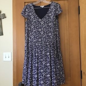 Garnet Hill size 04 navy print summer dress